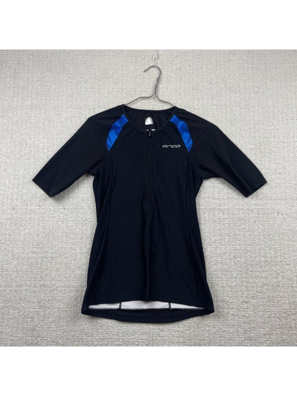 Orbea Orca Cycling Jersey XL Black / Blue Quarter Zip Bike Shirt Performance